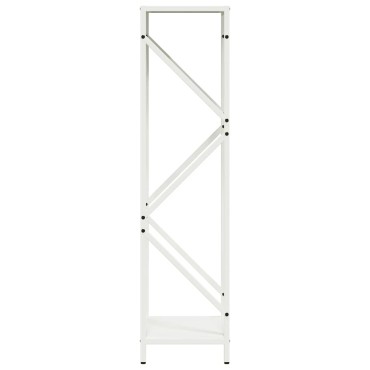 vidaXL Ράφι για καυσόξυλα Λευκό 34x25x100 cm Ατσάλι ψυχρής έλασης