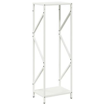 vidaXL Ράφι για καυσόξυλα Λευκό 34x25x100 cm Ατσάλι ψυχρής έλασης