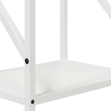 vidaXL Ράφι για καυσόξυλα Λευκό 34x25x100 cm Ατσάλι ψυχρής έλασης