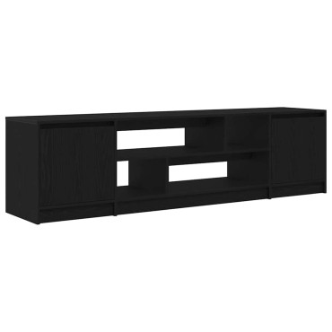 vidaXL Έπιπλο Τηλεόρασης Μαύρο Δρυς 188,5x41x50cm Επεξεργασμένο Ξύλο