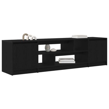 vidaXL Έπιπλο Τηλεόρασης Μαύρο Δρυς 188,5x41x50cm Επεξεργασμένο Ξύλο