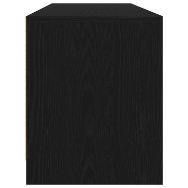 vidaXL Έπιπλο Τηλεόρασης Μαύρο Δρυς 188,5x41x50cm Επεξεργασμένο Ξύλο