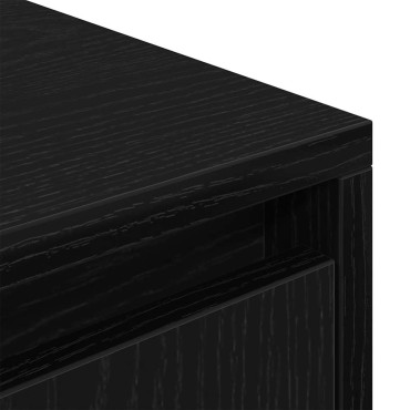 vidaXL Έπιπλο Τηλεόρασης Μαύρο Δρυς 188,5x41x50cm Επεξεργασμένο Ξύλο