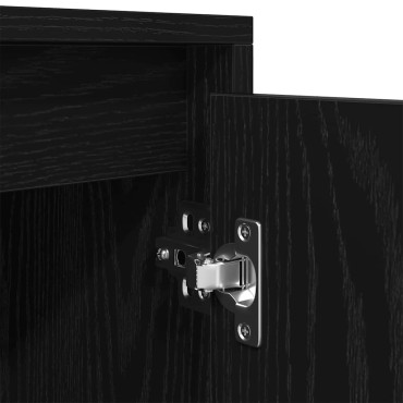 vidaXL Έπιπλο Τηλεόρασης Μαύρο Δρυς 188,5x41x50cm Επεξεργασμένο Ξύλο