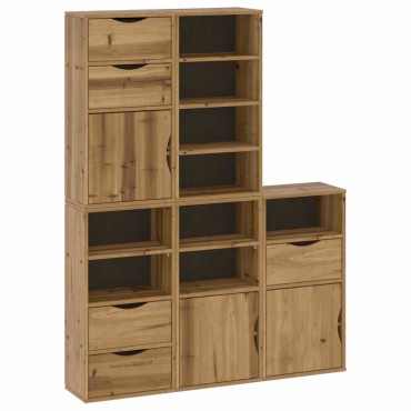 vidaXL Πλαϊνά ντουλάπια 5 τεμ. ODDA 40x24x79cm από Μασίφ Ξύλο Πεύκου