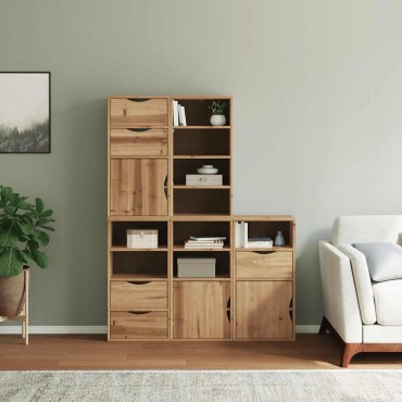 vidaXL Πλαϊνά ντουλάπια 5 τεμ. ODDA 40x24x79cm από Μασίφ Ξύλο Πεύκου
