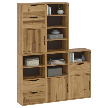 vidaXL Πλαϊνά ντουλάπια 5 τεμ. ODDA 40x24x79cm από Μασίφ Ξύλο Πεύκου