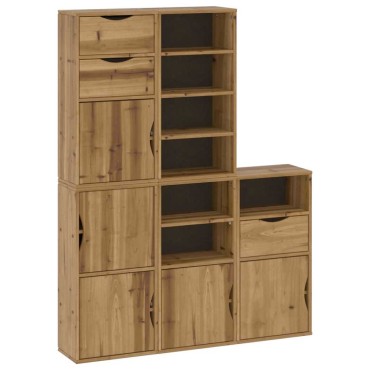 vidaXL Πλαϊνά ντουλάπια 5 τεμ. ODDA 40x24x79cm από Μασίφ Ξύλο Πεύκου