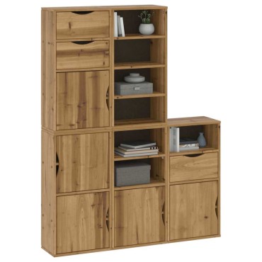 vidaXL Πλαϊνά ντουλάπια 5 τεμ. ODDA 40x24x79cm από Μασίφ Ξύλο Πεύκου
