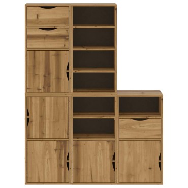 vidaXL Πλαϊνά ντουλάπια 5 τεμ. ODDA 40x24x79cm από Μασίφ Ξύλο Πεύκου