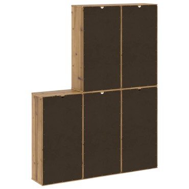vidaXL Πλαϊνά ντουλάπια 5 τεμ. ODDA 40x24x79cm από Μασίφ Ξύλο Πεύκου