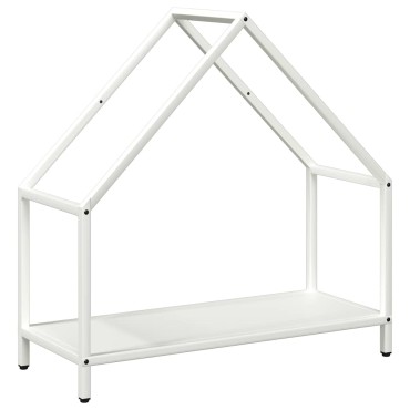 vidaXL Ράφι για καυσόξυλα Λευκό 60x25x60 cm Ατσάλι ψυχρής έλασης