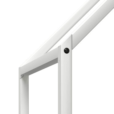 vidaXL Ράφι για καυσόξυλα Λευκό 60x25x60 cm Ατσάλι ψυχρής έλασης