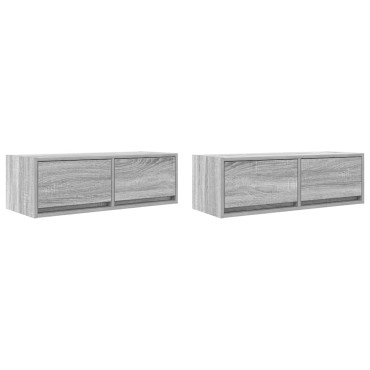 vidaXL Έπιπλα Τηλεόρασης 2 τεμ. 80x31x25,5cm Επεξεργασμένο Ξύλο