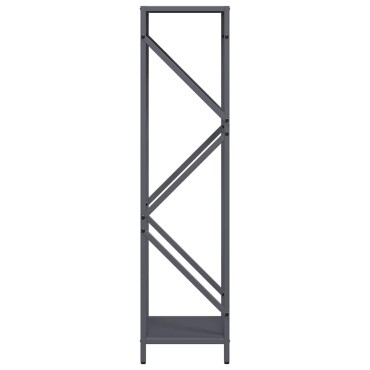 vidaXL Ράφι για καυσόξυλα Ανθρακί 34x25x100 cm Ατσάλι ψυχρής έλασης