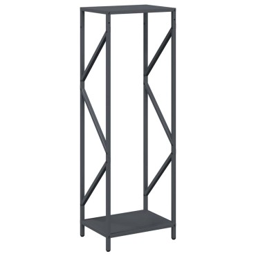 vidaXL Ράφι για καυσόξυλα Ανθρακί 34x25x100 cm Ατσάλι ψυχρής έλασης