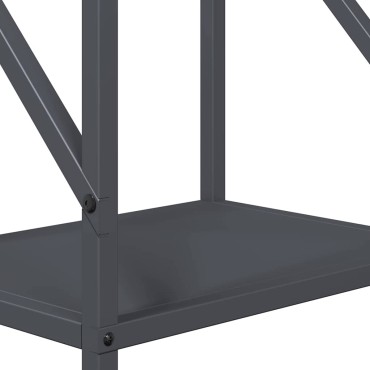 vidaXL Ράφι για καυσόξυλα Ανθρακί 34x25x100 cm Ατσάλι ψυχρής έλασης