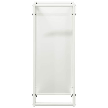 vidaXL Ράφι για καυσόξυλα Λευκό 25x25x60 cm Ατσάλι ψυχρής έλασης