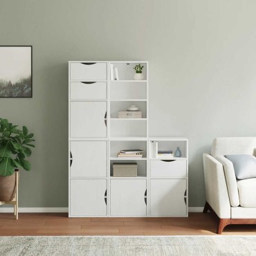 vidaXL Πλαϊνά ντουλάπια 5 τεμ. ODDA 40x24x79cm από Μασίφ Ξύλο Πεύκου