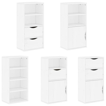 vidaXL Πλαϊνά ντουλάπια 5 τεμ. ODDA 40x24x79cm από Μασίφ Ξύλο Πεύκου