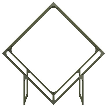 vidaXL Ράφι για καυσόξυλα Ελαιοπράσινο 100x25x100 cm