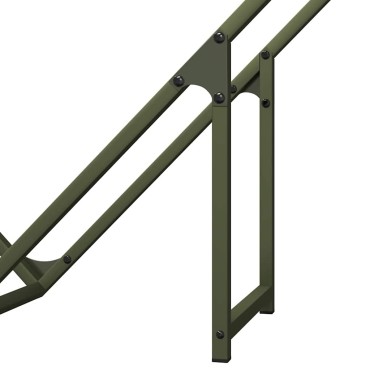 vidaXL Ράφι για καυσόξυλα Ελαιοπράσινο 100x25x100 cm