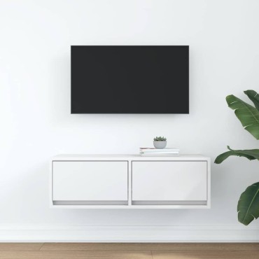 vidaXL Έπιπλο Τηλεόρασης Λευκό 80x31x25,5cm Επεξεργασμένο Ξύλο