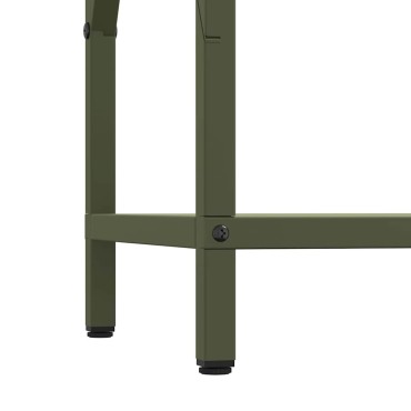 vidaXL Ράφι για καυσόξυλα Ελαιοπράσινο 34x25x70cm Ατσάλι ψυχρής έλασης