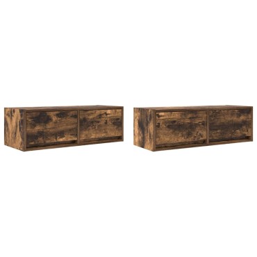 vidaXL Έπιπλα Τηλεόρασης 2 τεμ. 80x31x25,5cm Επεξεργασμένο Ξύλο