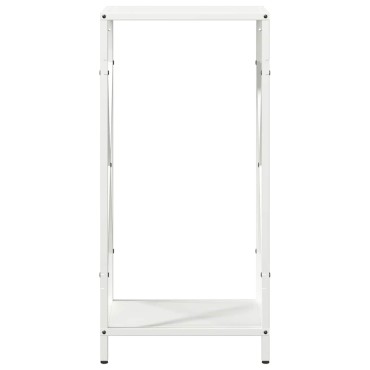 vidaXL Ράφι για καυσόξυλα Λευκό 34x25x70 cm Ατσάλι ψυχρής έλασης