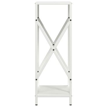 vidaXL Ράφι για καυσόξυλα Λευκό 34x25x70 cm Ατσάλι ψυχρής έλασης