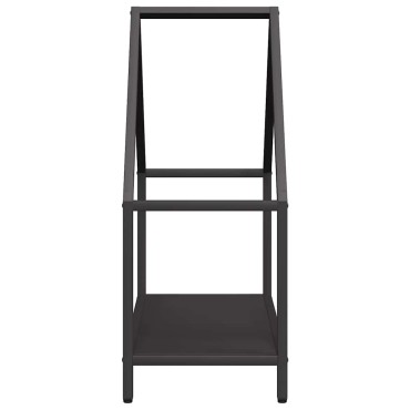 vidaXL Ράφι για καυσόξυλα Μαύρο 60x25x60 cm Ατσάλι ψυχρής έλασης