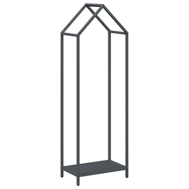 vidaXL Ράφι για καυσόξυλα Ανθρακί 40x25x120 cm Ατσάλι ψυχρής έλασης