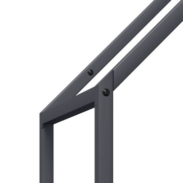 vidaXL Ράφι για καυσόξυλα Ανθρακί 40x25x120 cm Ατσάλι ψυχρής έλασης