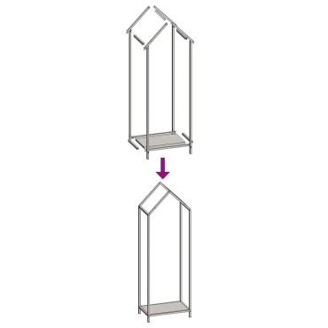vidaXL Ράφι για καυσόξυλα Ανθρακί 40x25x120 cm Ατσάλι ψυχρής έλασης