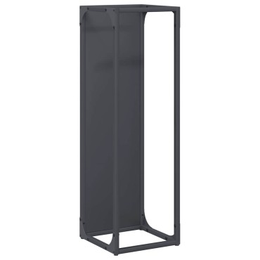 vidaXL Ράφι για καυσόξυλα Ανθρακί 25x25x80 cm Ατσάλι ψυχρής έλασης