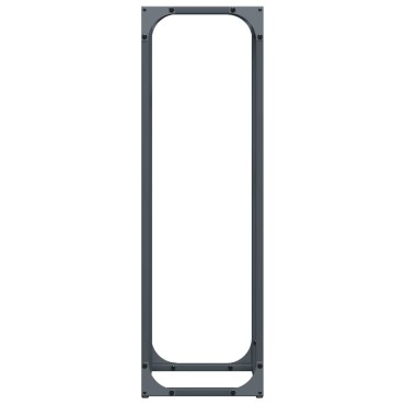 vidaXL Ράφι για καυσόξυλα Ανθρακί 25x25x80 cm Ατσάλι ψυχρής έλασης