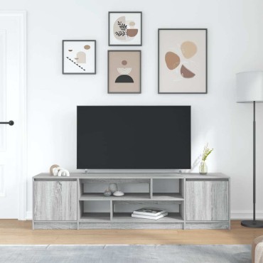 vidaXL Έπιπλο Τηλεόρασης Γκρι Sonoma 188,5x41x50cm Επεξεργ. Ξύλο