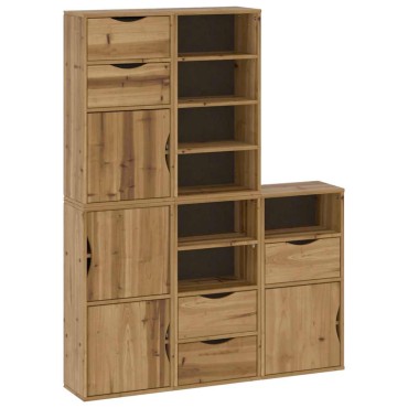 vidaXL Πλαϊνά ντουλάπια 5 τεμ. ODDA 40x24x79cm από Μασίφ Ξύλο Πεύκου