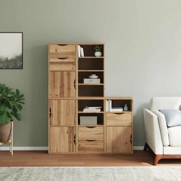 vidaXL Πλαϊνά ντουλάπια 5 τεμ. ODDA 40x24x79cm από Μασίφ Ξύλο Πεύκου