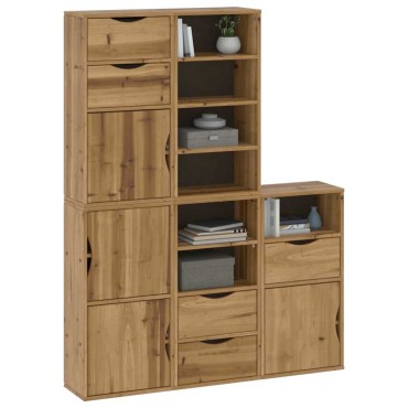 vidaXL Πλαϊνά ντουλάπια 5 τεμ. ODDA 40x24x79cm από Μασίφ Ξύλο Πεύκου