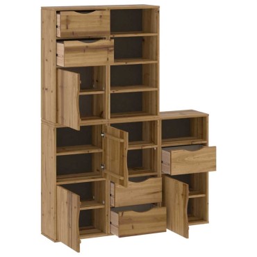 vidaXL Πλαϊνά ντουλάπια 5 τεμ. ODDA 40x24x79cm από Μασίφ Ξύλο Πεύκου