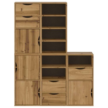 vidaXL Πλαϊνά ντουλάπια 5 τεμ. ODDA 40x24x79cm από Μασίφ Ξύλο Πεύκου