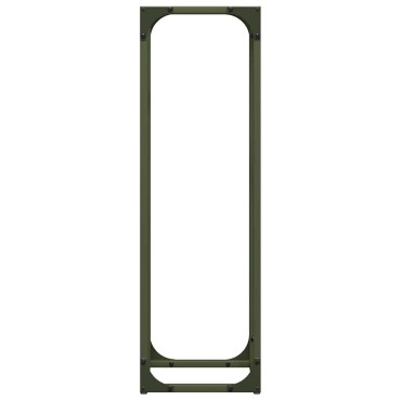 vidaXL Ράφι για καυσόξυλα Ελαιοπράσινο 25x25x80cm Ατσάλι ψυχρής έλασης