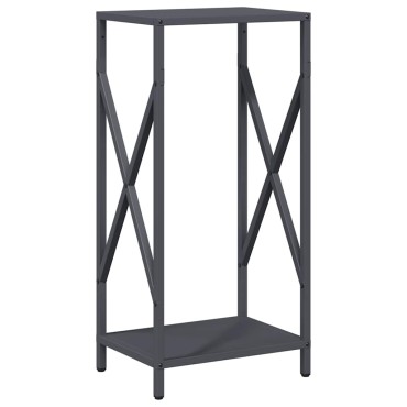 vidaXL Ράφι για καυσόξυλα Ανθρακί 34x25x70 cm Ατσάλι ψυχρής έλασης