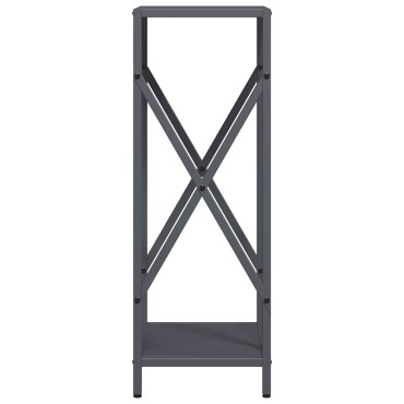 vidaXL Ράφι για καυσόξυλα Ανθρακί 34x25x70 cm Ατσάλι ψυχρής έλασης