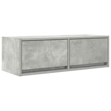 vidaXL Έπιπλο Τηλεόρασης Γκρι Σκυροδέματος 80x31x25,5cm Επεξεργ. Ξύλο