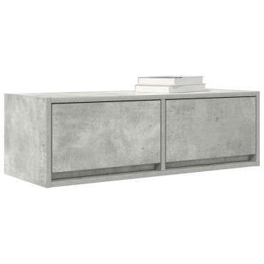 vidaXL Έπιπλο Τηλεόρασης Γκρι Σκυροδέματος 80x31x25,5cm Επεξεργ. Ξύλο