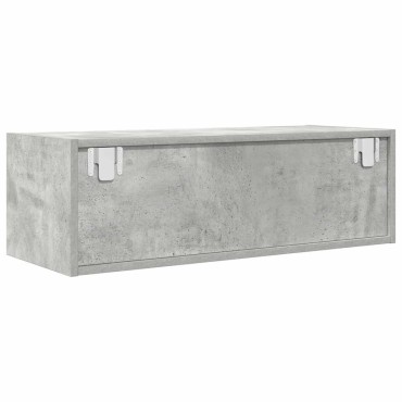 vidaXL Έπιπλο Τηλεόρασης Γκρι Σκυροδέματος 80x31x25,5cm Επεξεργ. Ξύλο