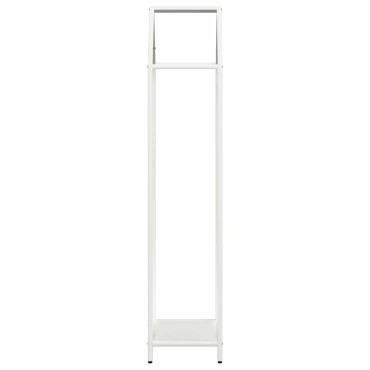 vidaXL Ράφι για καυσόξυλα Λευκό 40x25x120 cm Ατσάλι ψυχρής έλασης